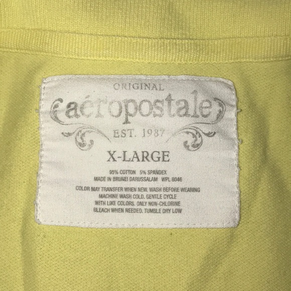 Aeropostale Juniors yellow t-shirt - Picture 2 of 2